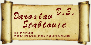 Daroslav Stablović vizit kartica
